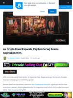 As Crypto Fraud Expands, Pig Butchering Scams Skyrocket 210%