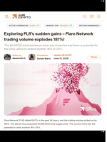 Exploring FLR's sudden gains - Flare Network trading volume explodes 181%! - AMBCrypto