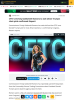 CFTC’s Christy Goldsmith Romero to exit when Trump’s chair pick confirmed: Report