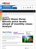 Watch these three Bitcoin price levels ahead of monthly close: Analyst - The Crypto News Wire
