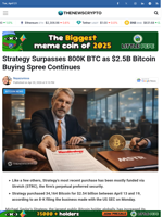 Strategy Surpasses 800K BTC as $2.5B Bitcoin Buying Spree Continues - TheNewsCrypto