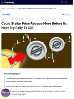 Could Stellar Price Retrace More Before Its Next Big Rally To $3?