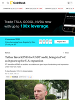 Tether hires KPMG for USDT audit, brings in PwC as it gears up for U.S. expansion