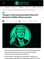 Trump’s Truth Social Unveils Plans for Exclusive Utility Token Launch - Crypto News Flash