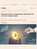 Ethereum: What you should know about ETH's 10-year low exchange supply - AMBCrypto