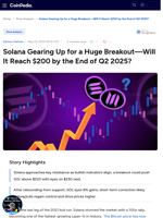 Solana Gearing Up for a Huge Breakout—Will It Reach $200 by the End of Q2 2025?