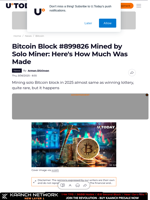 Bitcoin Block #899826 Mined by Solo Miner: Here's How Much Was Made