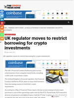 UK regulator moves to restrict borrowing for crypto investments - The Crypto News Wire