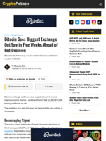 Bitcoin Sees Biggest Exchange Outflow in Five Weeks Ahead of Fed Decision