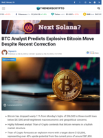 BTC Analyst Predicts Explosive Bitcoin Move Despite Recent Correction