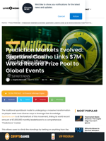 Prediction Markets Evolved: Spartans Casino Links $7M World Record Prize Pool to Global Events | Live Bitcoin News