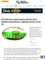 US and Iran reach peace deal to end military operations, signing set for June 19