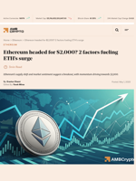 Ethereum headed for $2,000? 2 factors fueling ETH's surge - AMBCrypto