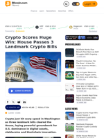 Crypto Scores Huge Win: House Passes 3 Landmark Crypto Bills – Regulation Bitcoin News