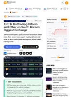 XRP Is Outtrading Bitcoin and Ether on South Korea's Biggest Exchange