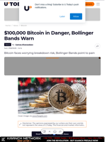 $100,000 Bitcoin in Danger, Bollinger Bands Warn