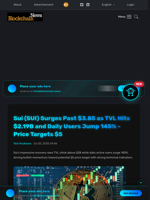 Sui (SUI) Surges Past $3.85 as TVL Hits $2.19B and Daily Users Jump 145% - Price Targets $5 - Blockchain.News