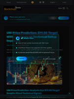 UNI Price Prediction: $11.50 Target Within 30 Days as Technical Setup Improves - Blockchain.News