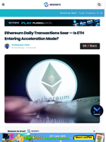 Ethereum Daily Transactions Soar — Is ETH Entering Acceleration Mode?