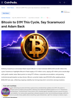 Bitcoin to $1M This Cycle, Say Scaramucci and Adam Back