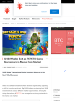 SHIB Whales Exit as PEPETO Gains Momentum in Meme Coin Market - NullTX
