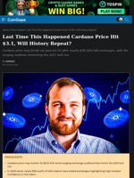 Last Time This Happened Cardano Price Hit $3.1, Will History Repeat?