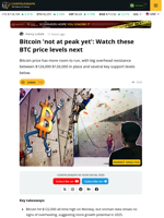 Watch These Bitcoin Price Levels with BTC Signaling ‘Trend Continuation.’