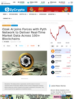 Ozak AI Joins Forces with Pyth Network to Deliver Real-Time Market Data Across 100+ Blockchains