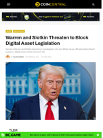 Warren and Slotkin Demand Probe into White House