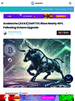 Avalanche (AVAX) DeFi TVL Rises Nearly 40% Following Octane Upgrade