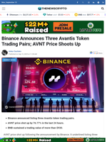 Binance Announces Three Avantis Token Trading Pairs; AVNT Price Shoots Up - TheNewsCrypto
