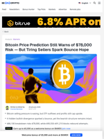 Bitcoin Price Prediction Points to $78,000 Despite Weak Sellers