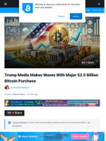 Trump Media Makes Waves With Major $2.5 Billion Bitcoin Purchase | Bitcoinist.com