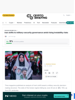 Iran shifts to military-security governance amid rising instability risks