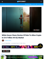 Crypto In 401(k)s: White House Clears DOL Key Rule Proposal