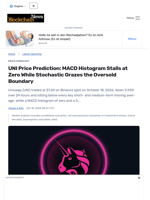 UNI Price Prediction: MACD Histogram Stalls at Zero While Stochastic Grazes the Oversold Boundary - Blockchain.News