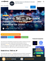 Ozak AI vs. TAO vs. IP: Which AI Token Offers the Highest Upside Potential for 2026? | Live Bitcoin News