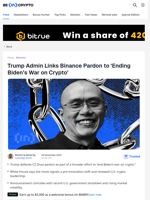 Trump Admin Explains CZ Pardon Amid Shutdown Woes