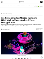 Prediction Market Myriad Partners With Walrus Decentralized Data Storage Layer - Decrypt