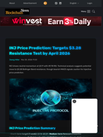 INJ Price Prediction: Targets $3.28 Resistance Test by April 2026 - Blockchain.News