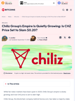 Chiliz Group's Empire Is Growing: Is CHZ Price Set to Slam $0.20?