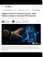 'Biggest unlock for tokenized stocks' - Why Galaxy is bullish on the latest SEC proposal - AMBCrypto