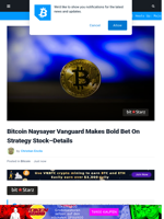 Bitcoin Naysayer Vanguard Makes Bold Bet On MSTR Stock--Details