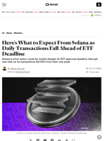 Here's What to Expect From Solana as Daily Transactions Fall Ahead of ETF Deadline - Decrypt