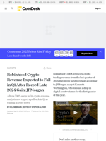 Robinhood (HOOD) Earnings Preview: Crypto Revenue Seen Falling