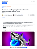 Coinbase Phishing Scam Used Convincing Details to Attack User