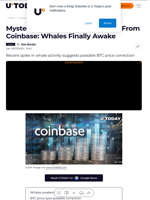 Mysterious $1 Billion BTC Transfer From Coinbase: Whales Finally Awake