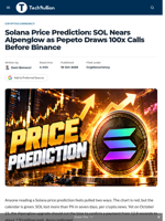 Solana Price Prediction: SOL Nears Alpenglow as Pepeto Draws 100x Calls Before Binance - TechBullion