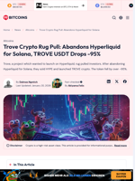 Trove Crypto Rug Pull: Abandons Hyperliquid for Solana