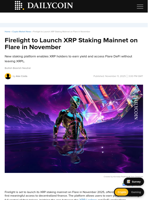 Firelight to Launch XRP Staking Mainnet on Flare in November - DailyCoin